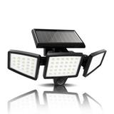 Pinegreen Lighting LED 3-Head Solar Power Outdoor 1500 Lumen Flood Light w/ Motion Sensor in Black | 5.5 H x 11.25 W x 5 D in | Wayfair CL-SML3