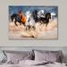 IDEA4WALL Canvas Print Wall Art Southwest Desert Texas Horse Stallions Animals Nature Photography Realism Rustic Landscape Portrait Wildlife Country F | Wayfair