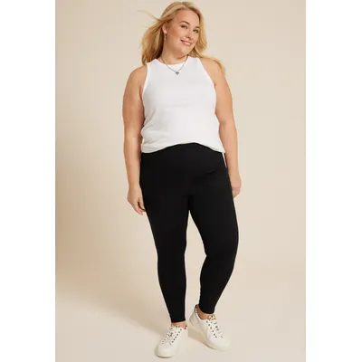 Maurices Plus Size Women's Black Super High Rise Pocket Luxe Leggings Size 3X