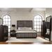 Everly Quinn Anketell Standard Bed Wood & /Upholstered/Polyester in Brown/Gray | 80 H x 81 W x 90.25 D in | Wayfair