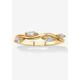Women's 18K Yellow Gold Plated Cubic Zirconia Stackable Vine Ring by PalmBeach Jewelry in Cubic Zirconia (Size 6)