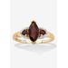 Women's Yellow Gold Over Silver Marquise Cut Red Garnet Ring (1 11/16 cttw.) by PalmBeach Jewelry in Yellow Gold (Size 9)