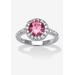 Women's Sterling Silver Simulated Birthstone and Cubic Zirconia Ring by PalmBeach Jewelry in October (Size 6)