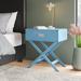 Mercury Row® Marotta 1 Drawer Nightstand Wood in Blue | 26.75 H x 24 W x 18 D in | Wayfair 72BB677D-1E7D-4E41-9E70-BBB3124E6F31