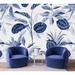 Bayou Breeze Bluebelle 10.4" L x 125" W Wallpaper Panel 10.4' L x 125" W Wallpaper Panel Vinyl in Blue/Gray | 125 W in | Wayfair