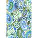 Bungalow Rose Blue & Green Paisley II by Regina Moore - Wrapped Canvas Print Canvas in White | 36 H x 24 W x 1.25 D in | Wayfair