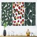 Red Barrel Studio® Fruit & Leaves Minimalism II - 3 Piece Wrapped Canvas Painting Set Canvas in White | 28 H x 36 W x 1 D in | Wayfair