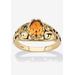 Women's Gold over Sterling Silver Open Scrollwork Simulated Birthstone Ring by PalmBeach Jewelry in November (Size 10)