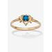Women's Yellow Gold-Plated Simulated Birthstone Ring by PalmBeach Jewelry in September (Size 5)