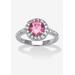 Women's Sterling Silver Simulated Birthstone and Cubic Zirconia Ring by PalmBeach Jewelry in June (Size 9)