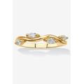 Women's 18K Yellow Gold Plated Cubic Zirconia Stackable Vine Ring by PalmBeach Jewelry in Cubic Zirconia (Size 9)