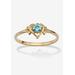 Women's Yellow Gold-Plated Simulated Birthstone Ring by PalmBeach Jewelry in December (Size 5)