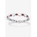 Women's Simulated Birthstone Heart Eternity Ring by PalmBeach Jewelry in July (Size 6)