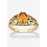 Women's Gold over Sterling Silver Open Scrollwork Simulated Birthstone Ring by PalmBeach Jewelry in November (Size 5)