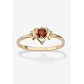 Women's Yellow Gold-Plated Simulated Birthstone Ring by PalmBeach Jewelry in January (Size 8)