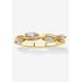 Women's 18K Yellow Gold Plated Cubic Zirconia Stackable Vine Ring by PalmBeach Jewelry in Cubic Zirconia (Size 6)