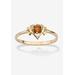 Women's Yellow Gold-Plated Simulated Birthstone Ring by PalmBeach Jewelry in November (Size 9)