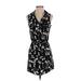 Forever 21 Casual Dress - Wrap: Black Graphic Dresses - Women's Size Small