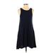 H&M Casual Dress - Shift: Blue Solid Dresses - Women's Size Small