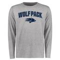 Men's Ash Nevada Wolf Pack Proud Mascot Long Sleeve T-Shirt