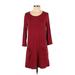 Abercrombie & Fitch Casual Dress - DropWaist: Red Dresses - Women's Size Small