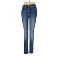 Gap Jeans - Mid/Reg Rise Skinny Leg Denim: Blue Bottoms - Women's Size 27 - Dark Wash