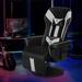 Inbox Zero King Throne Ergonomic Gaming Chair Swivel Reclining Chair Video Racing Chair High Back Recliner w/ Massage Lumbar Support, Footrest | Wayfair