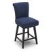 Lark Manor™ Alanys Swivel 26" Counter Stool Wood/Upholstered in Blue | 40.25 H x 18 W x 23.5 D in | Wayfair 6475916FA7BE49119E5343D60026007B