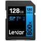 Lexar High-Performance 800x SD Karte 128GB, Speicherkarte SDXC UHS-I BLUE Series, Bis zu 120 MB/s Lesen, 45 MB/s Schreiben, für Point-and-Shoot-Kameras, DSLR-Kameras, HD-Camcorder (LSD0800128G-BNNAG)