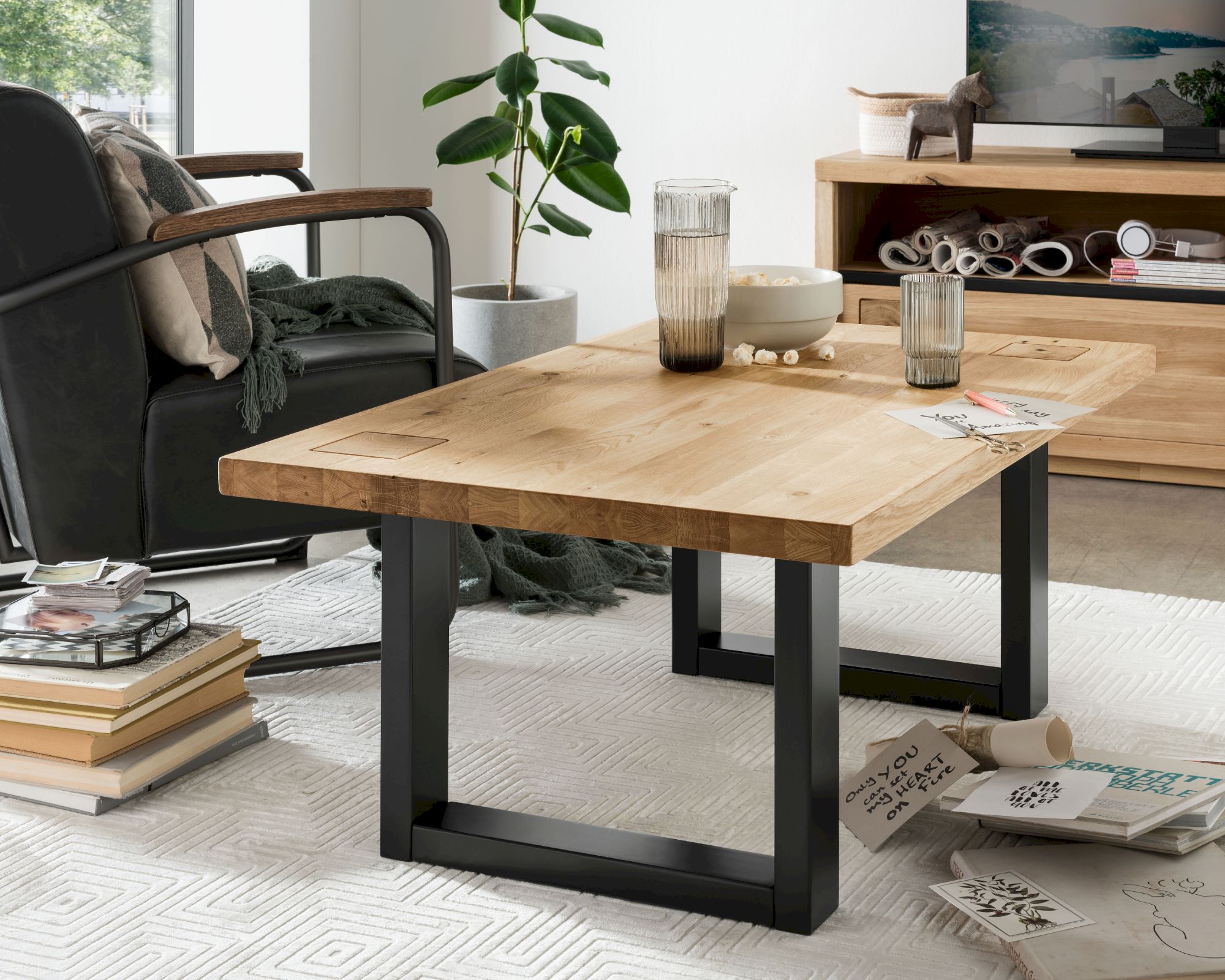 3S Frankenmöbel »Cara« Massivholz Couchtisch WZ-0159 / 110 cm / Wildeiche