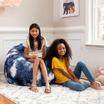 Jaxx Saxx 3 Foot Bean Bag Chair For Kids - Faux Fur - Fun Colors