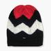 Free People Accessories | Free People Knit Slouchy Chevron Wool Knit Beanie Hat | Color: Black/Red | Size: Os