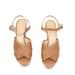 Michael Kors Shoes | Michael Kors Womens Jessie Sandals Brown Platform Heels Buckle Eyelet 10 M New | Color: Gold/Tan | Size: 10