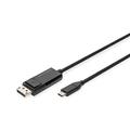 Digitus DisplayPort/USB-C® Anschlusskabel DisplayPort Stecker, USB-C® Stecker 2m Schwarz AK-3003