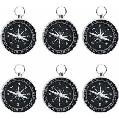 Tragbarer silberner Kompass Mini-Kompass Kinder-Schlüsselanhänger Kunststoff-Kompass