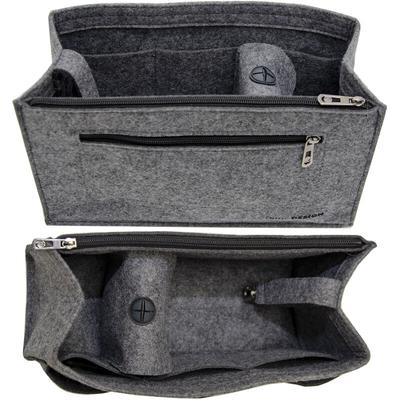 Dunedesign - Handtaschen Organizer 36x12x22cm Filz Innentasche Taschen Einsatz xl Beutel Grau