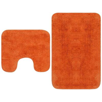 Vidaxl - Badematten-Set 2-tlg. Stoff Orange 884226