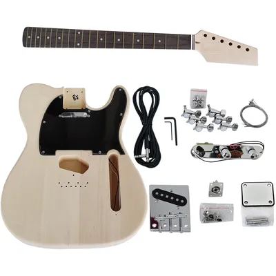Aiersi – ensemble complet de guitare électrique ST TL Kit de bricolage corps en tilleul col