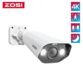 ZOSI-Caméra IP 4K caméra de sécurité PoE complémentaire audio bidirectionnel 8MP document Ultra