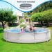 Round Above Ground Swimming Pool With Pool Cover - 12ft x 12ft x 30inch (L x W x H)