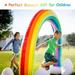 Colorful Inflatable Rainbow Sprinkler for Outdoor Backyard Water Fun - 7.5' x 3' x 5.5' (L x W x H)