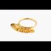 J. Crew Jewelry | J.Crew 14k Gold-Plated Leaf Fringe Ring Feather Demi-Fine | Color: Gold | Size: 8