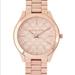 Michael Kors Accessories | Michael Kors Women's Quartz Stainless Steel Bracelet Watch Rose Gold | Color: Gold/Pink | Size: Os