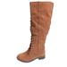 Torrid Shoes | Lace Up Knee High Boots Womens Brown Leather Upper Brown Size 6.5w Torrid | Color: Brown | Size: 6.5w