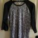 Lularoe Tops | 3/25 Sale | Lularue Shirt 3/4 Sleeve | Color: Black/Gray | Size: M