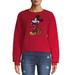 Disney Tops | Juniors Mickey Mouse Sequins Fuzzy Cropped Sweatshirt Size S M L Xxl Xxxl Nwt | Color: Black/Red | Size: Various