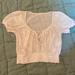 Urban Outfitters Tops | Cropped Blouse | Color: Cream | Size: L