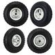 4x10" 3.50-4 Pneumatic Wheelbarrow Wheels Pneumatic Sack Truck Trolley Wheel Puncture Proof Tyre Complete for Garden Heavy Duty Trolley Barrow Trailer Truck Solid Replacement Wheelbarrow Wheel