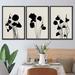 SIGNLEADER Framed Canvas Print Wall Art Set Duotone Tulip Flower Garden Plant Collage Abstract Shapes Illustrations Modern Art Boho Decorative For Liv Canvas | Wayfair