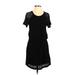 Lou & Grey Casual Dress: Black Solid Dresses - Women's Size X-Small
